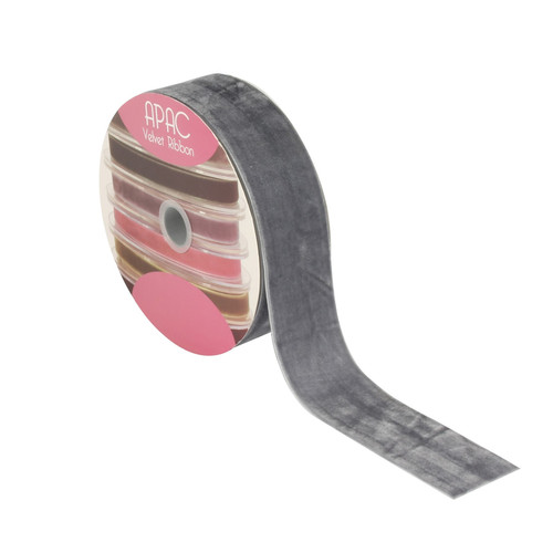 Grey Velvet Ribbon (50mm x 20m) Grey Velvet Ribbon (50mm x 20m)