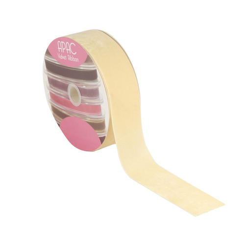 Ivory Velvet Ribbon (50mm x 20m) Ivory Velvet Ribbon (50mm x 20m)