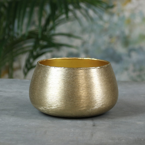 Hyde Park Brushed Gold Pot Cover (Medium) Hyde Park Brushed Gold Pot Cover (Medium)