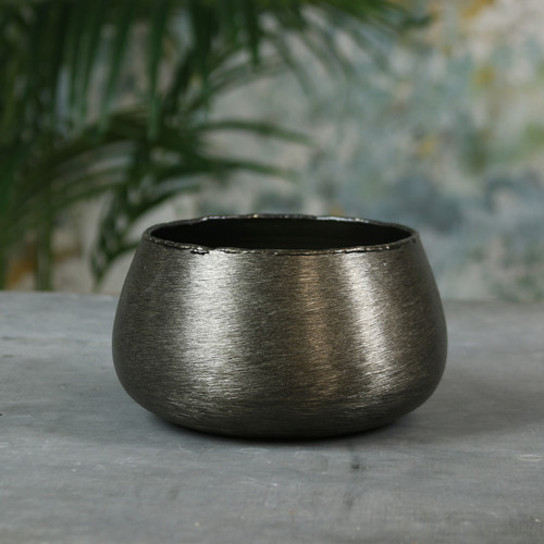 Hyde Park Brushed Black Pot Cover (Medium) Hyde Park Brushed Black Pot Cover (Medium)