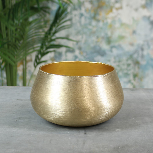 Hyde Park Brushed Gold Pot Cover (Large) Hyde Park Brushed Gold Pot Cover (Large)