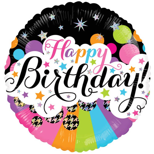 Retro Happy Birthday Foil Balloon Retro Happy Birthday Foil Balloon