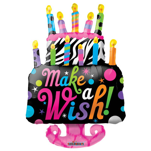 Make A Wish Supershape Cake Balloon Make A Wish Supershape Cake Balloon