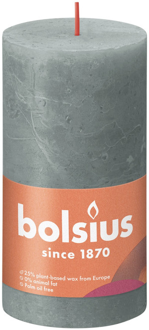 Bolsius Rustic Eucalyptus Green Shine Pillar Candle (130mm x 68mm) Bolsius Rustic Eucalyptus Green Shine Pillar Candle (130mm x 68mm)
