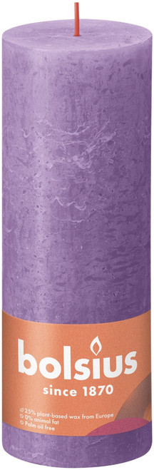 Vibrant Violet Bolsius Rustic Shine Pillar Candle (190 x 68mm) Vibrant Violet Bolsius Rustic Shine Pillar Candle (190 x 68mm)