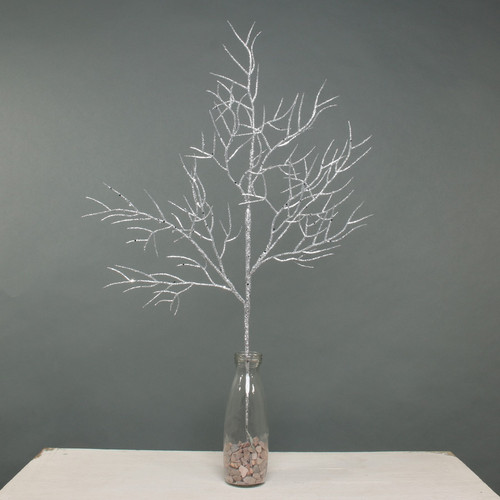 Silver Glitter Twig Stems Silver Glitter Twig Stems