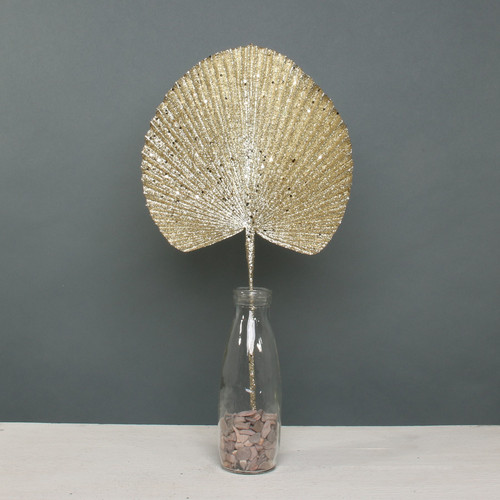 Gold Glitter Palm Spear Stem Gold Glitter Palm Spear Stem