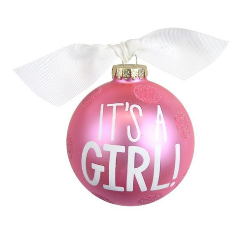 Coton Colors Pink dots Bauble 10cm - Its A Girl Coton Colors Pink dots Bauble 10cm - Its A Girl