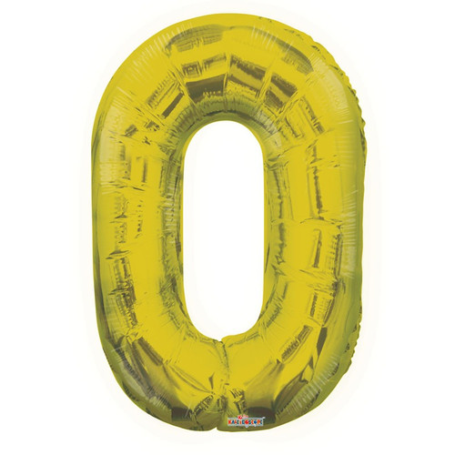 Gold Big Number 0 Balloon (34 inch) Gold Big Number 0 Balloon (34 inch)