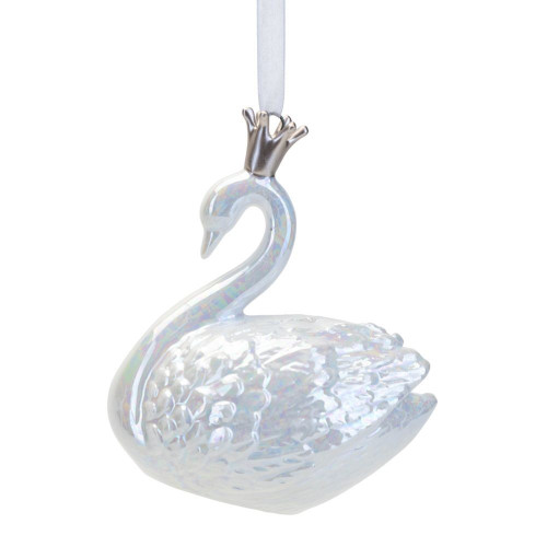 Porcelain White Swan Hanging Decoration