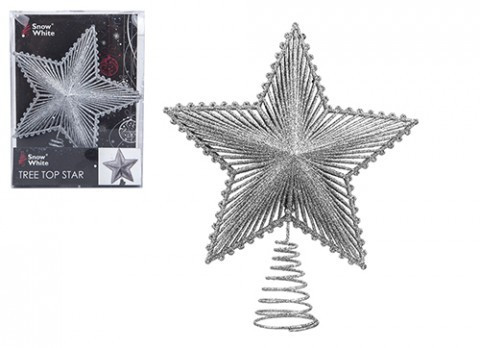 Luxury Silver Star Tree Topper