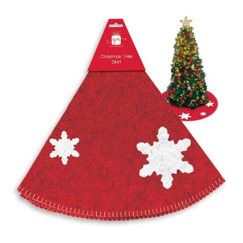 Red Felt Tree Skirt Red Felt Tree Skirt