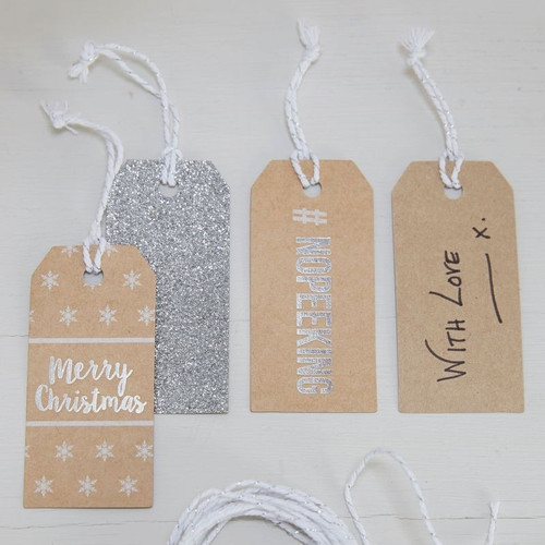 Festive Glitter Christmas Tags Festive Glitter Christmas Tags