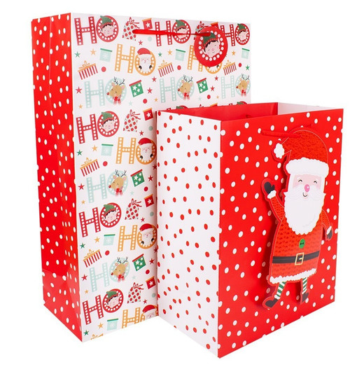 Santa Gift Bags (Pack of 2) Santa Gift Bags (Pack of 2)