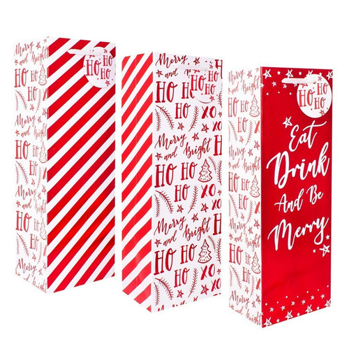 Red Bottle Gift Bags (Pack of 3) Red Bottle Gift Bags (Pack of 3)