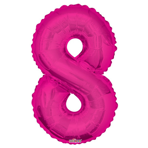 Magenta Number 8 Balloon 34inch Magenta Number 8 Balloon 34inch