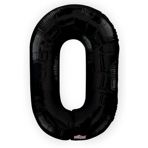 Black Number 0 Balloon 34inch