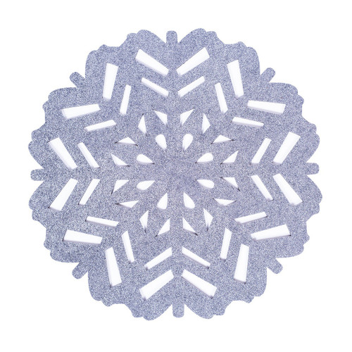 Silver Glitter Felt Placemat Silver Glitter Felt Placemat