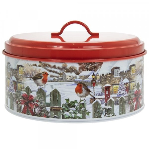 Christmas Robins Cake Tin Christmas Robins Cake Tin