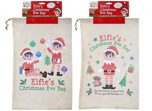 Large Draw-String Elf Christmas Eve Bag Large Draw-String Elf Christmas Eve Bag