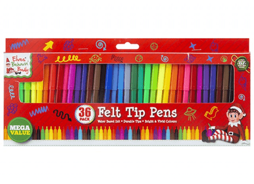 36 Elf Felt Tip Pens In Colour Box 36 Elf Felt Tip Pens In Colour Box