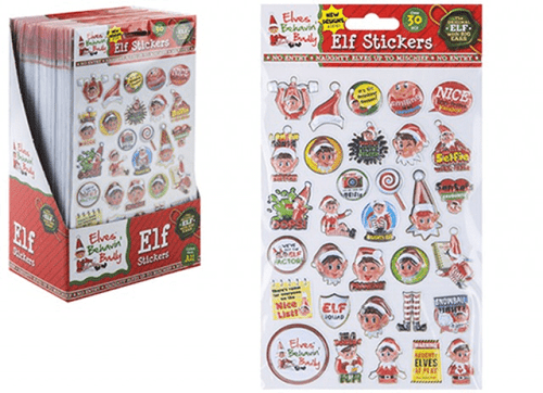30 Elf Vinyl Puffy Stickers (2 Assorted) 30 Elf Vinyl Puffy Stickers (2 Assorted)