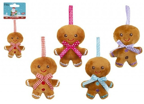 10Cm Gingerbread Mini Plush with ribbon loop (4 assorted colours) 10Cm Gingerbread Mini Plush with ribbon loop (4 assorted colours)