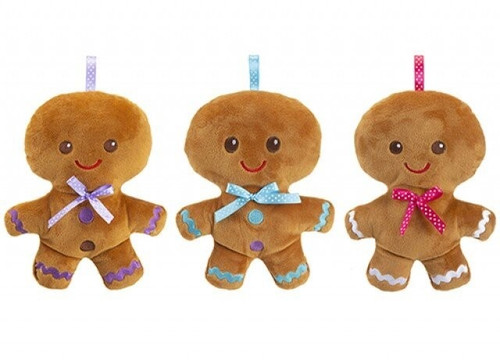 20cm Gingerbread Mini Plush with ribbon loop (4 assorted colours) 20cm Gingerbread Mini Plush with ribbon loop (4 assorted colours)