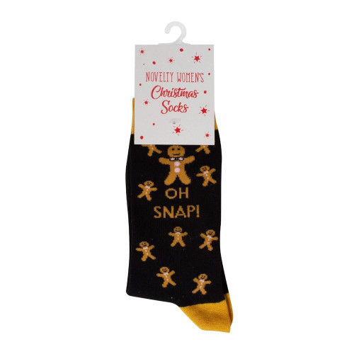 Womens Novelty Christmas Socks - Oh Snap Womens Novelty Christmas Socks - Oh Snap