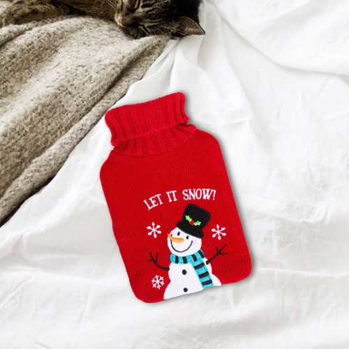 Let It Snow - Hot Water Bottle & Knitted Cover Let It Snow - Hot Water Bottle & Knitted Cover