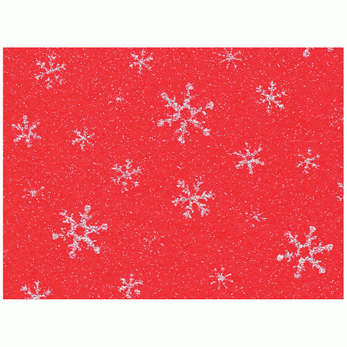 Christmas Felt Acrylic Glitter Snowflake 10pce