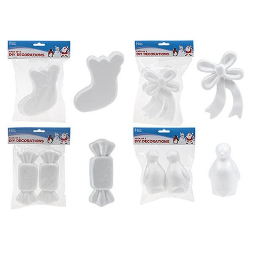 Pack Of 2 Polyfoam Diy Xmas Decorations Pack Of 2 Polyfoam Diy Xmas Decorations
