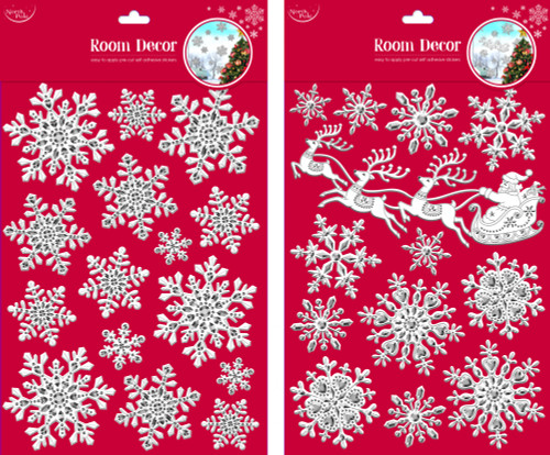 White/Silver Room Stickers (Assorted Designs) White/Silver Room Stickers (Assorted Designs)