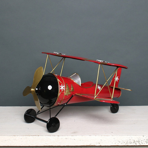 Red & Gold Christmas Biplane Red & Gold Christmas Biplane