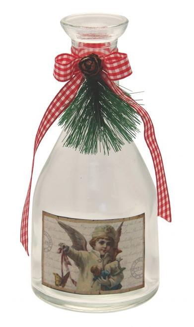 Christmas Glass Bottle (14.5cm)