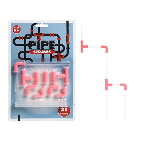 21 Piece Multi Direction Crazy    Construction Straw