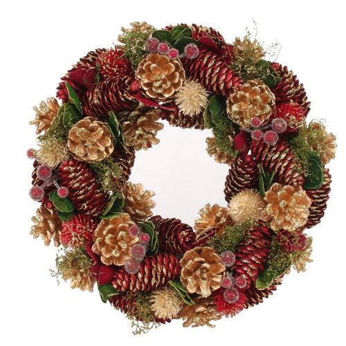 Red & Gold Glitter wreath (30cm) Red & Gold Glitter wreath (30cm)