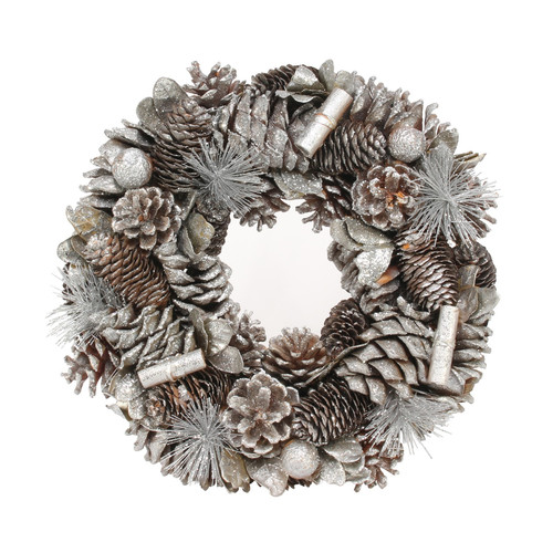 Silver Glitter Cinnamon wreath (30cm) Silver Glitter Cinnamon wreath (30cm)