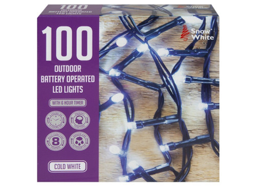 Cold-White Outdoor LED Lights (x100) Cold-White Outdoor LED Lights (x100)