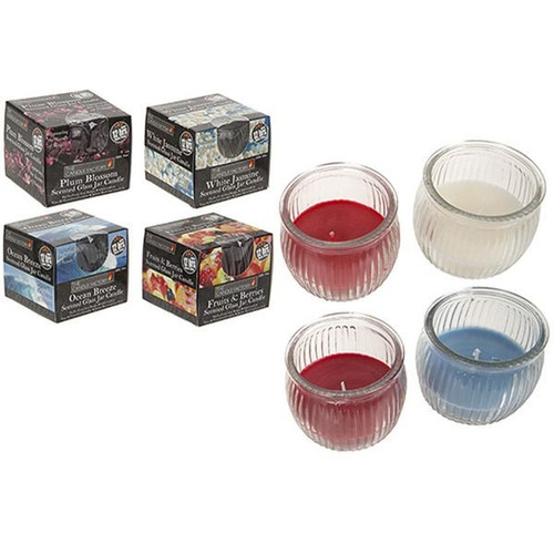 Ribbed Glass Jar Colour & Fragrance Candle In Open Box (Assorted Designs) Ribbed Glass Jar Colour & Fragrance Candle In Open Box (Assorted Designs)