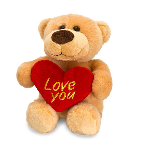 18cm Brown Rocky Bear with Heart