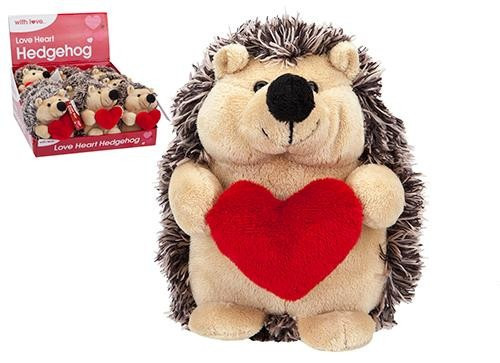 Hedgehog with Love Heart (15cm)