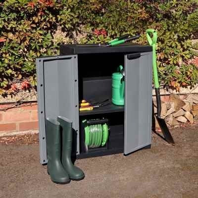  Dark Grey Medium Garden Storage Cabinet
