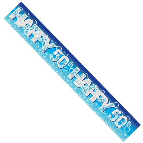 50th Bubbles Birthday Banner 50th Bubbles Birthday Banner