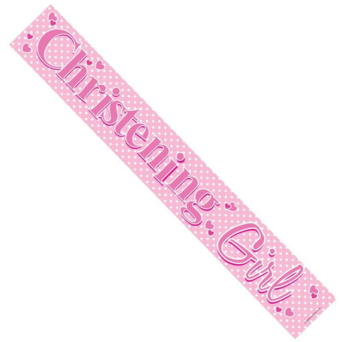 Christening Girl Banner Christening Girl Banner