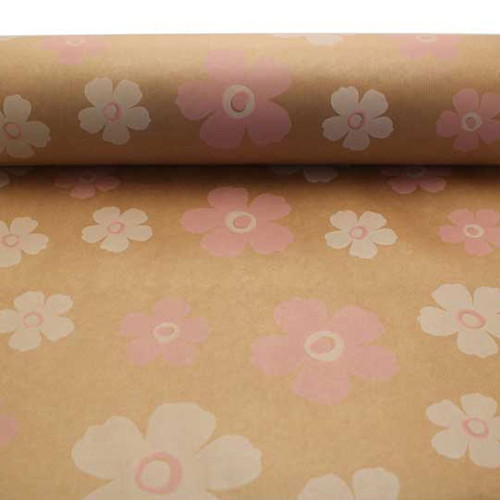 Pink & White Fleur Kraft Paper Pink & White Fleur Kraft Paper