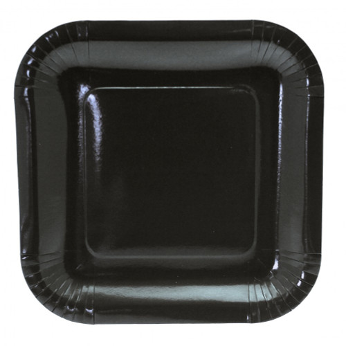 9 Inch Black Square Paper Plates (8pk) 9 Inch Black Square Paper Plates (8pk)