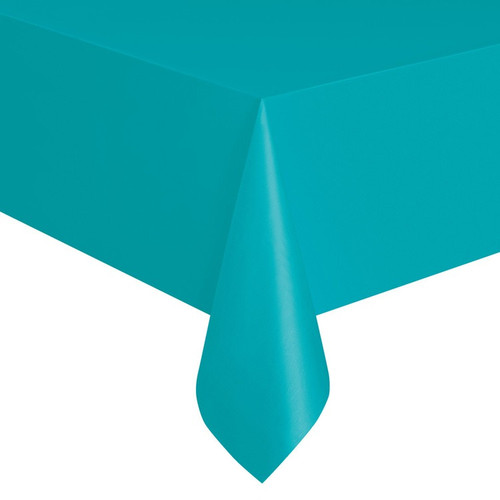 Caribbean Blue Plastic Tablecover