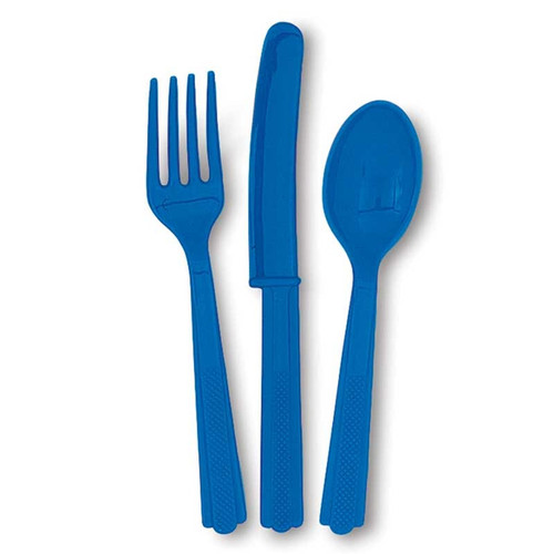 Royal Blue Assorted Plastic Cutlery Royal Blue Assorted Plastic Cutlery