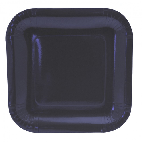 9 Inch Dark Blue Square Paper Plates (8pk) 9 Inch Dark Blue Square Paper Plates (8pk)
